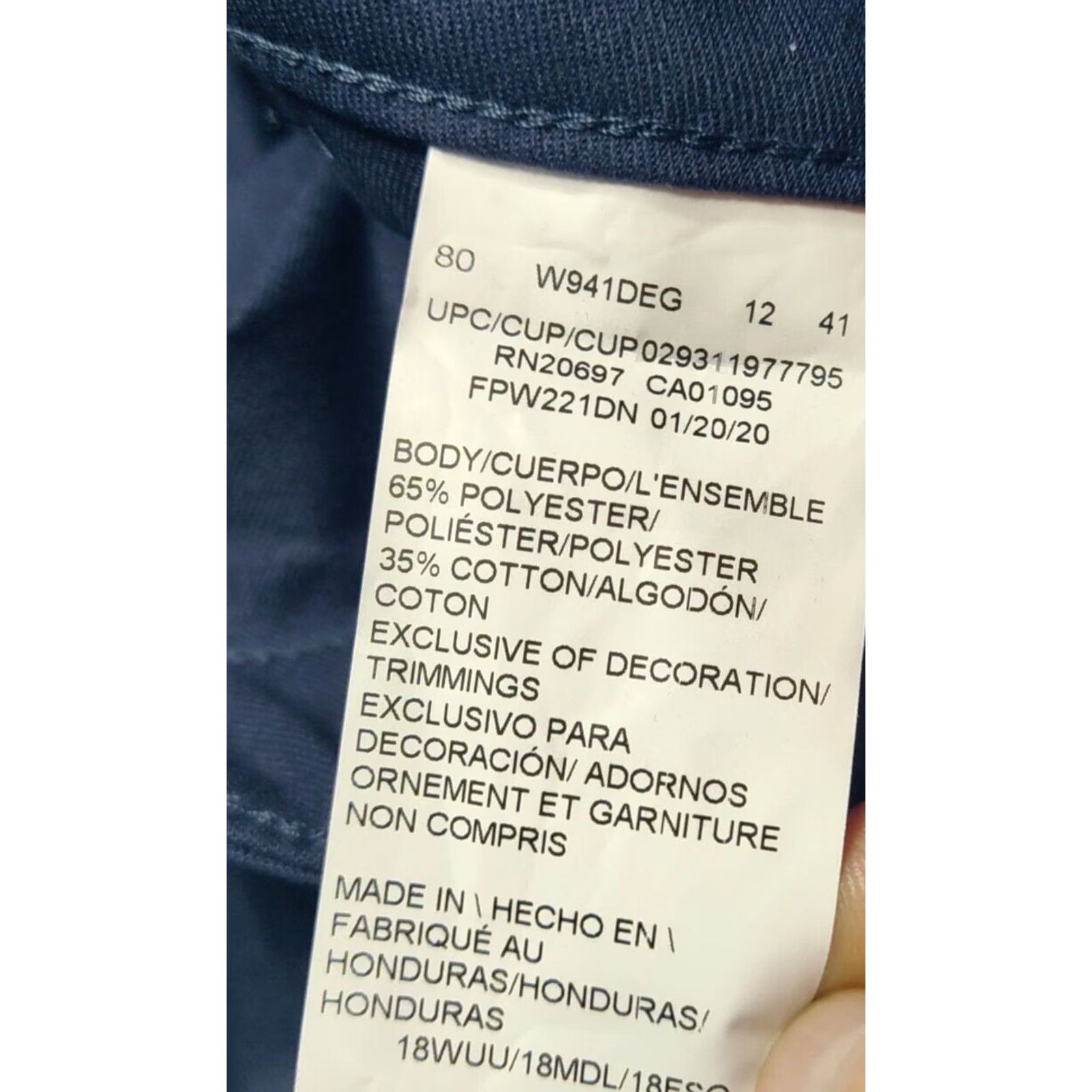 Dickies DICKIES Occupational Wear Women Plus 18W Chino Pants Blue 32" Inseam NEW Size 40" / US 18 - 6 Thumbnail