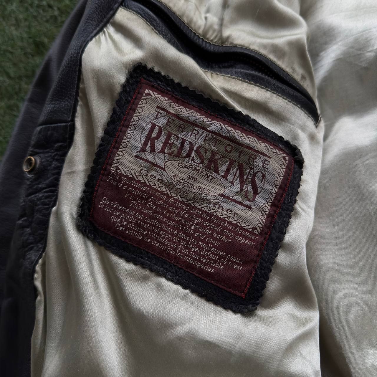 NFL VINTAGE REDSKINS FLIGHT LEATHER BOMBER JACKET RARE Size US XL / EU 56 / 4 - 16 Thumbnail