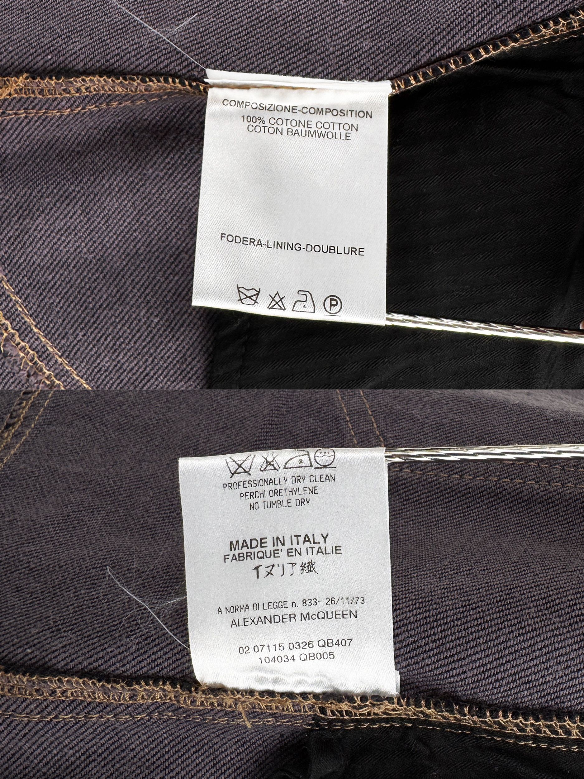 Alexander McQueen Alexander McQueen F/W 2002 Vintage Denim Logo Midi Skirt 44 Size 30" / US 8 / IT 44 - 5 Thumbnail