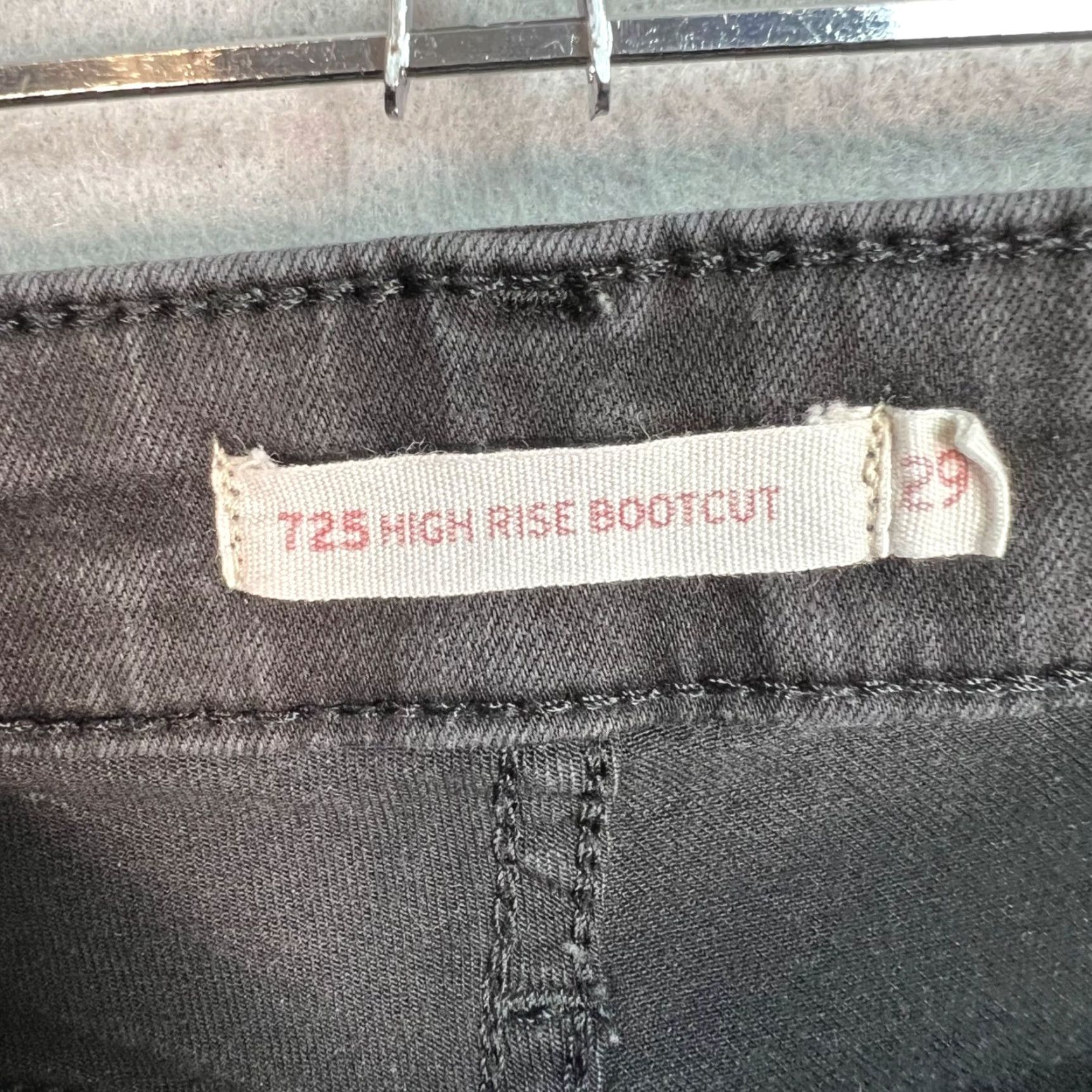 Levi's Levi's Womens Bootcut Jeans 29 x 28 Black Denim Sustainable Regular Mid Rise Size 29" - 3 Thumbnail