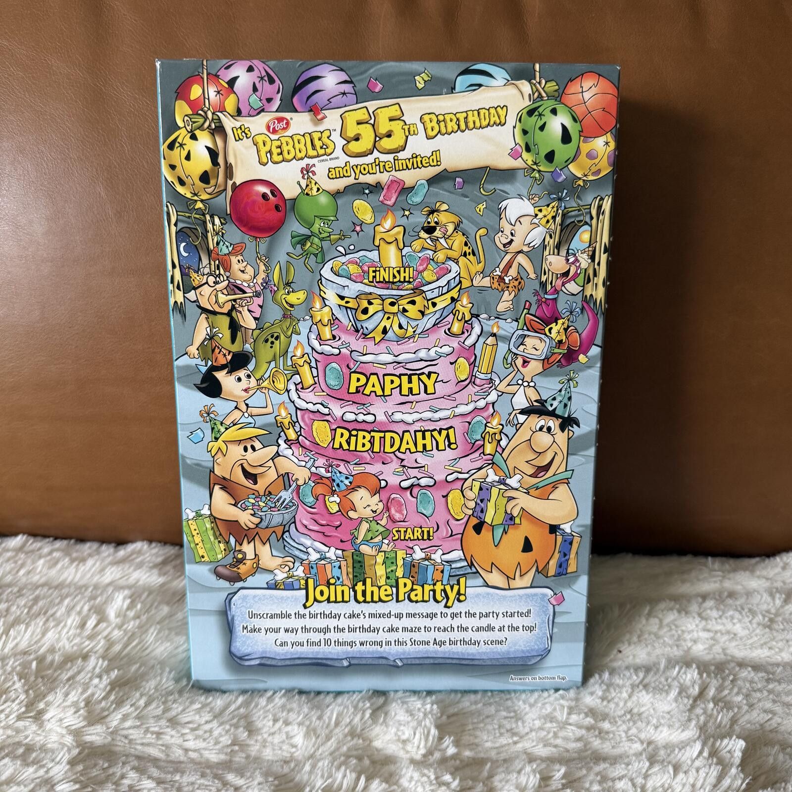 Porter Post Birthday Cake Pebbles Cereal Sealed Fruity Pebbles Rare Size ONE SIZE - 2 Thumbnail