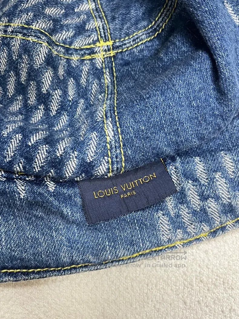 Louis Vuitton Louis Vuitton Blue Old Flower Cowboy Fisherman Hat Size ONE SIZE - 4 Thumbnail