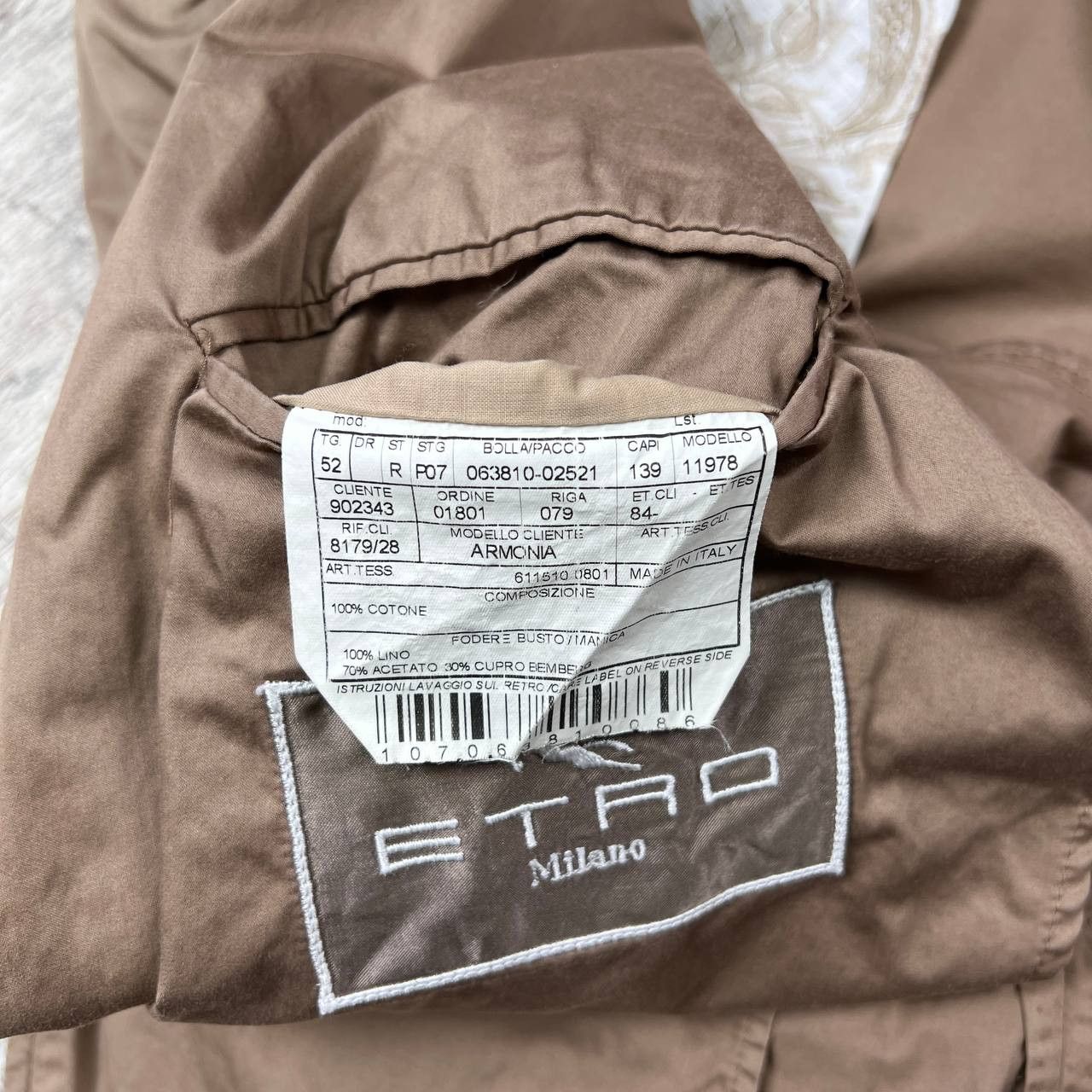 Etro Etro Blazer Mans Size 52 Cotton Stretch Jacket Size 52R - 14 Thumbnail