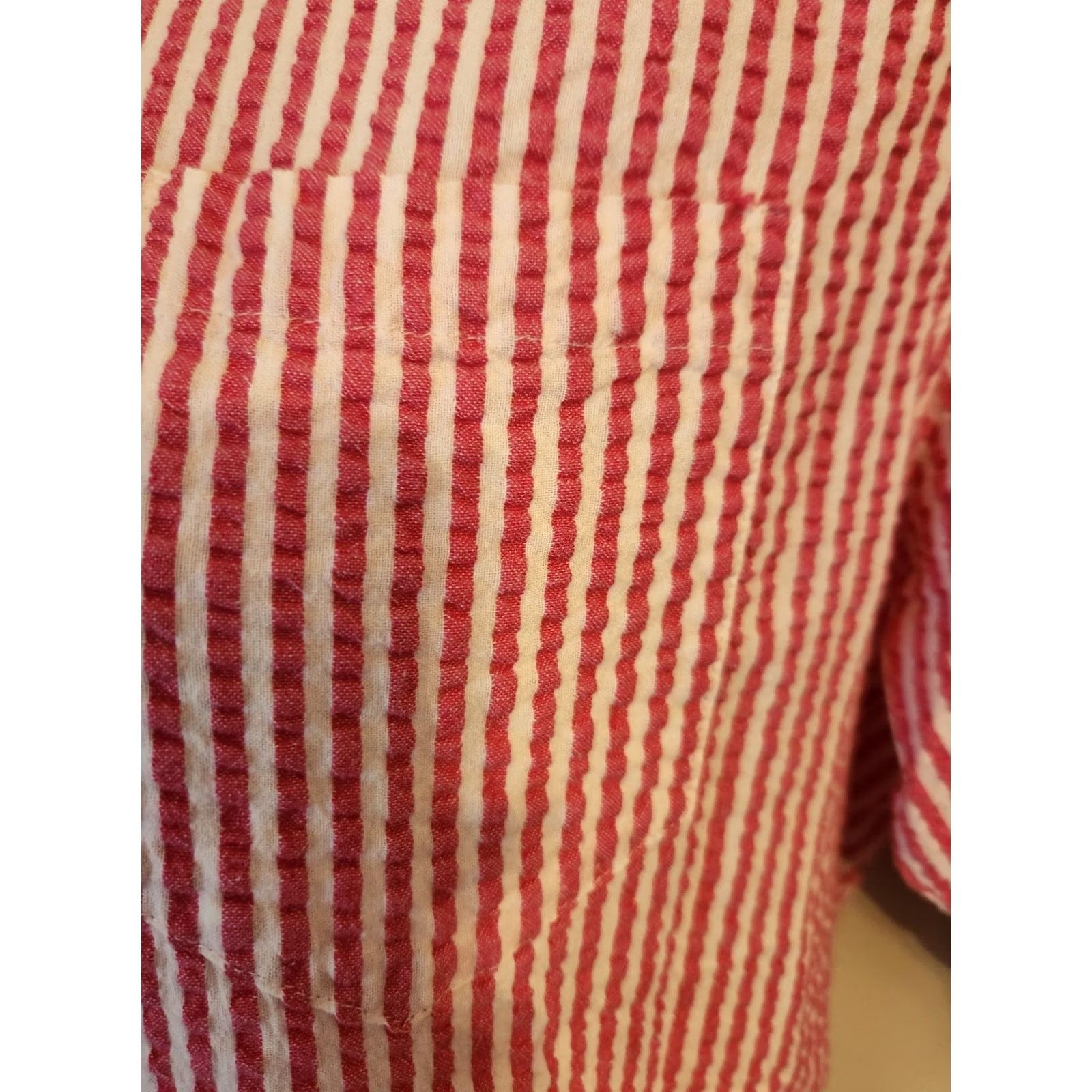 Vintage Woman Within Shirt M Womens Hot Pink Striped Short Sleeve Top Shirt Sz M Size M / US 6-8 / IT 42-44 - 4 Thumbnail