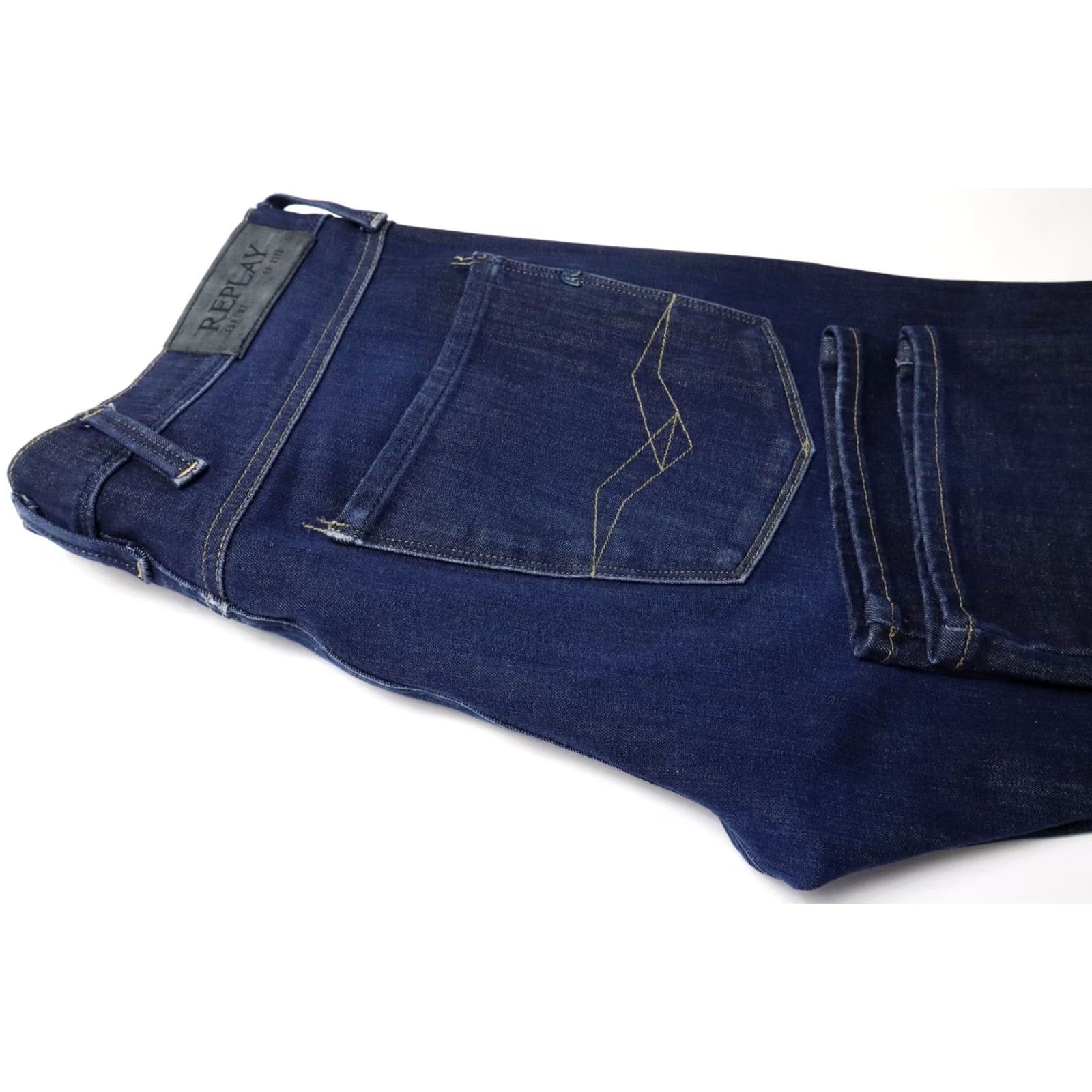 Replay REPLAY Anbass Jeans Men's W32/L32 Blue Slim Fit Faded Stretched Zip Fly Size US 32 / EU 48 - 5 Thumbnail