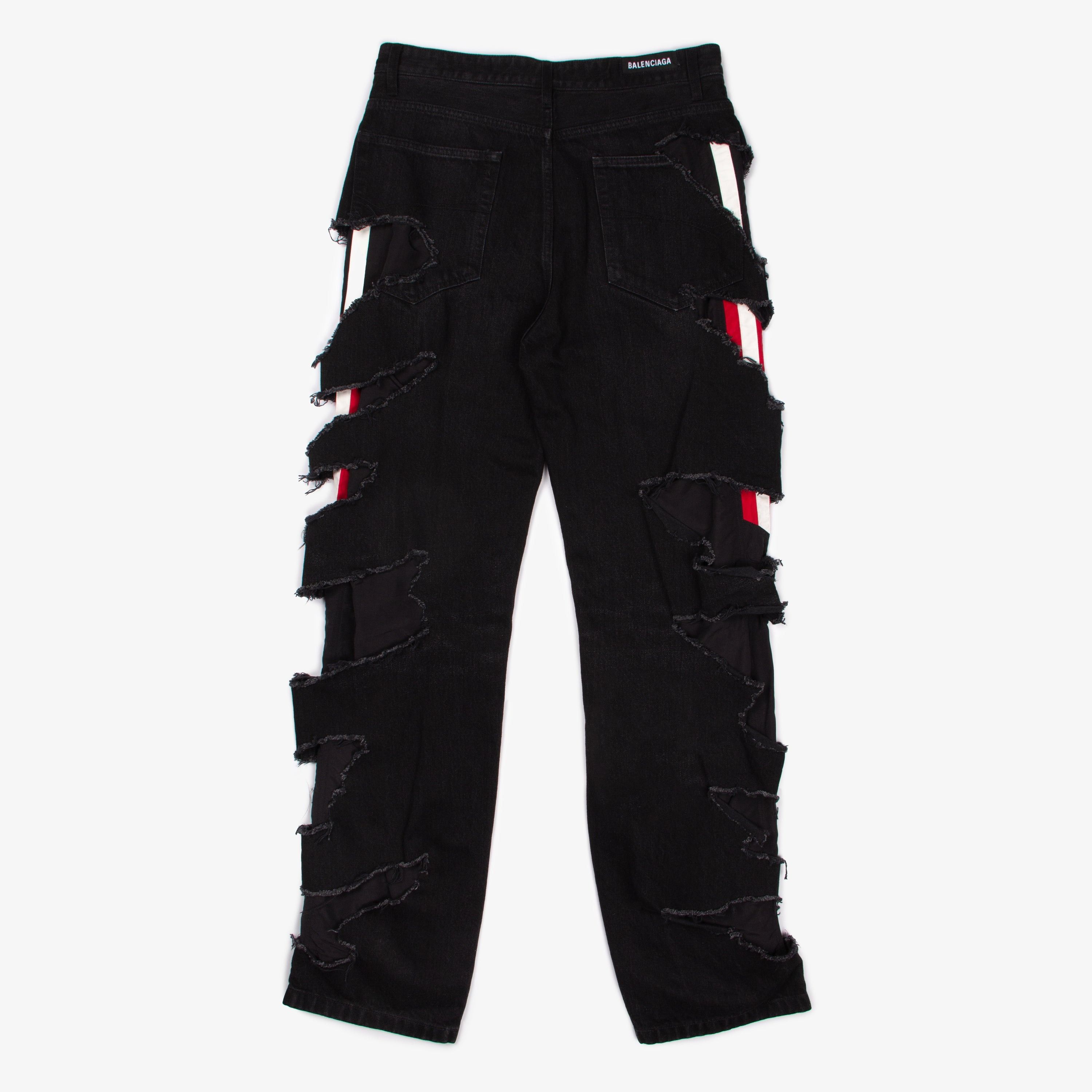 Balenciaga BALENCIAGA AFTERWORLD SLASHED SPORTY B DENIM | S Size US 32 / EU 48 - 3 Thumbnail