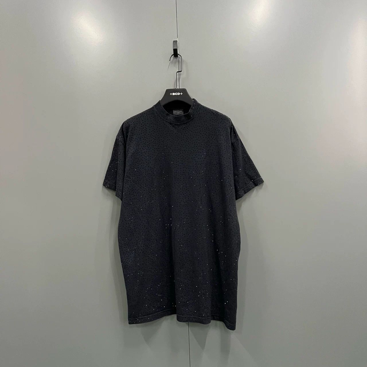 Balenciaga Balenciaga Black Rhinestone Crew Neck Tee Size S / US 4 / IT 40 - 1 Thumbnail