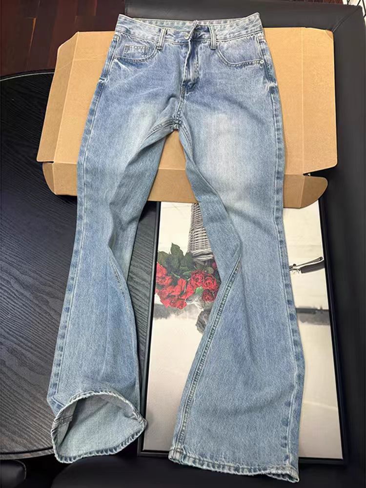 Japanese Brand × Jean Vintage Washed Blue Street Y2K Micro Flare Jeans Size US 30 / EU 46 - 1 Thumbnail