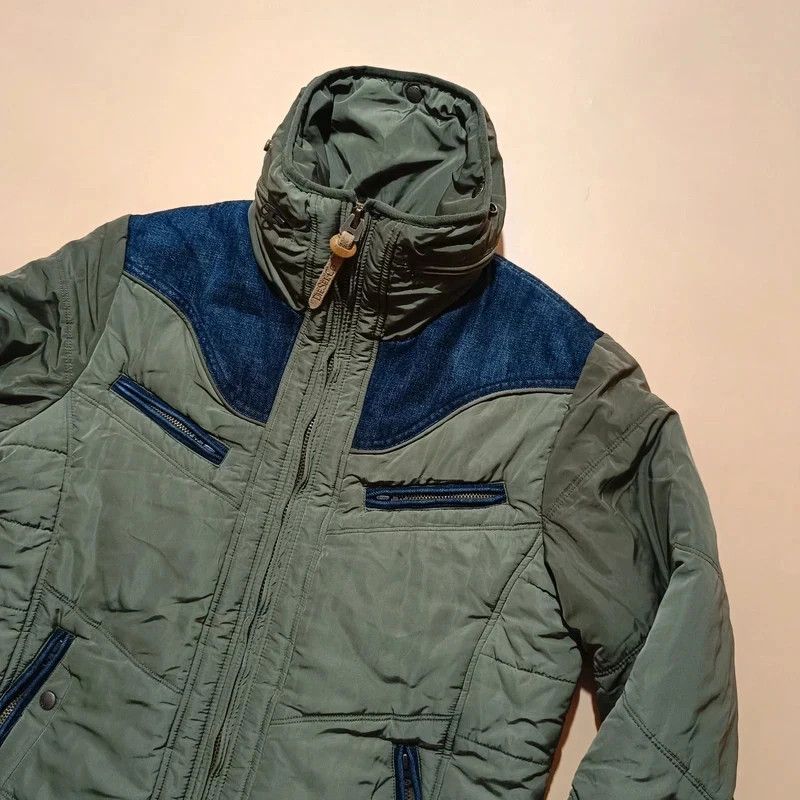 Diesel Diesel Green Quilted Jacket With Jeans Part Small Hooded Size US S / EU 44-46 / 1 - 2 Thumbnail