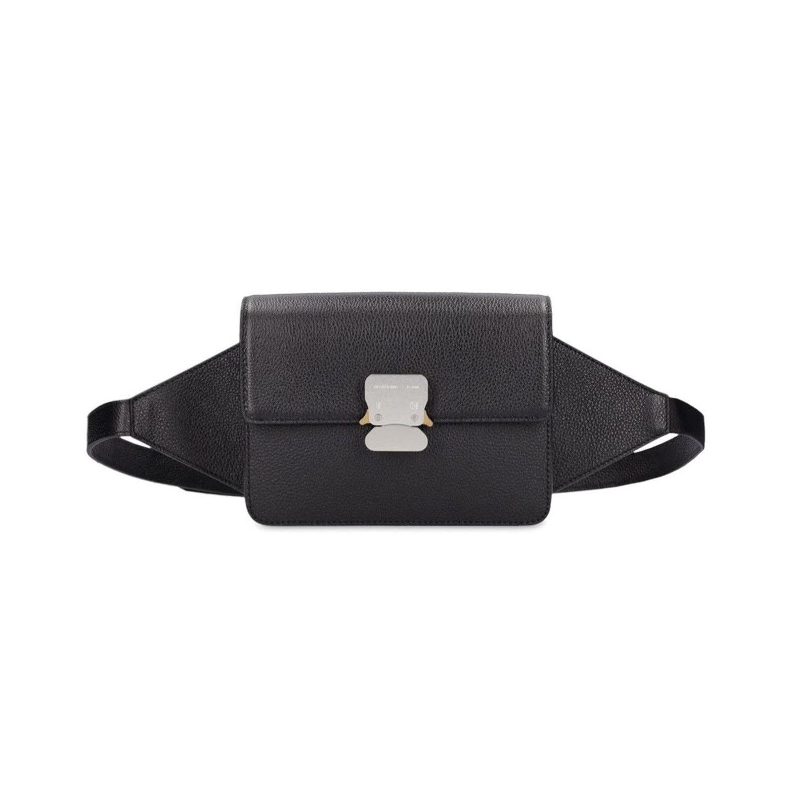 1017 Alyx 9Sm x Alyx Signature Metal Buckle Leather Belt Black Crossbody Bag, Men's
