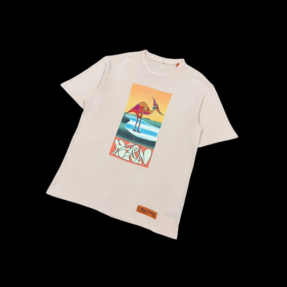 Heron Preston Orange Flamingo Embroidery Heron Preston Tee Size US L / EU 52-54 / 3 - 5 Thumbnail