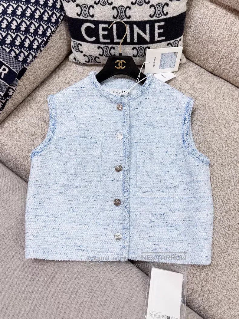 Chanel Chanel Sequined tweed vest jacket Size XXS / US 00 / IT 34 - 4 Thumbnail