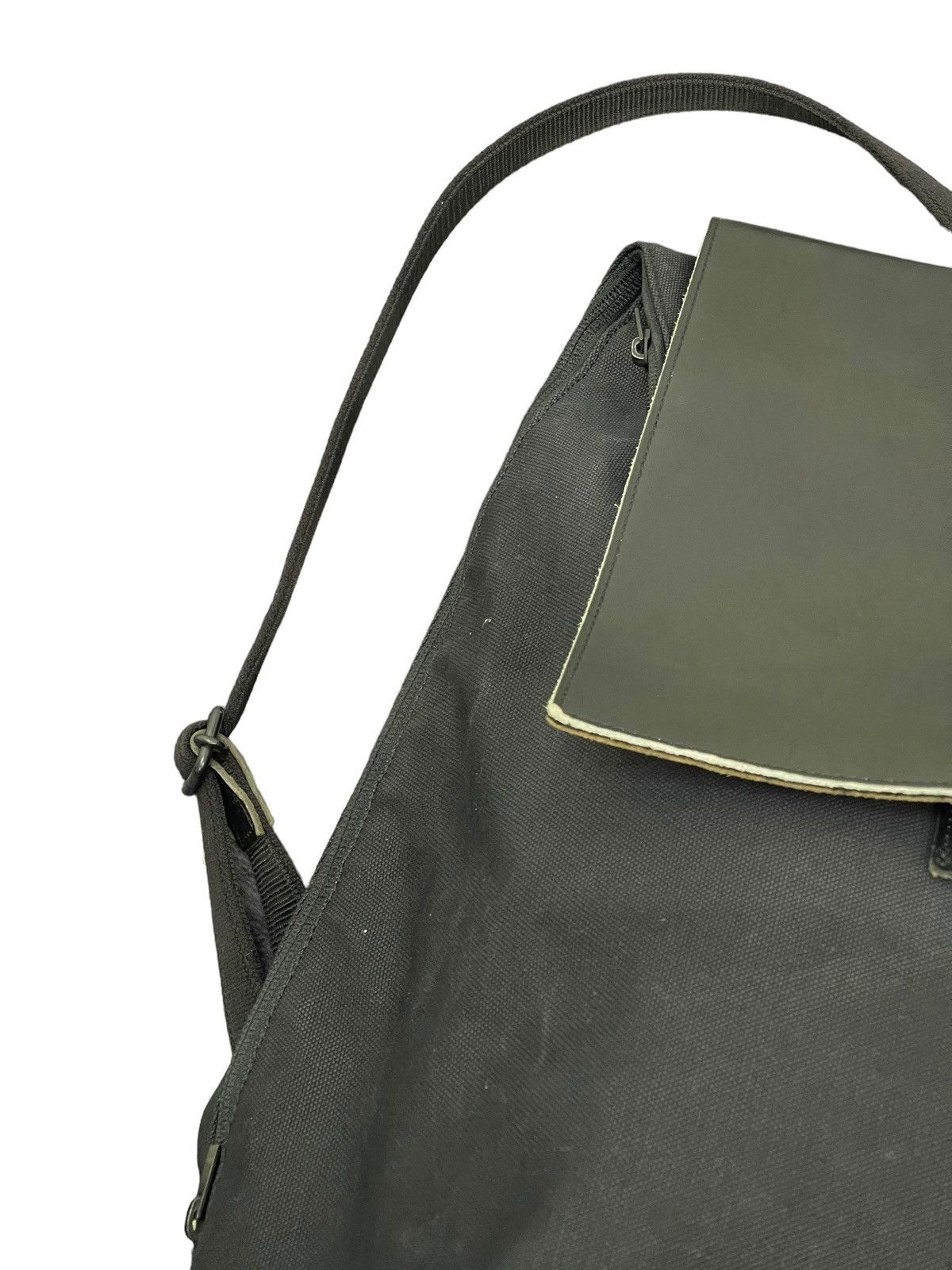 Japanese Brand Rucksack Backpack Unknown Leather Cotton Canvas Bag 3🟩 Size ONE SIZE - 9 Thumbnail
