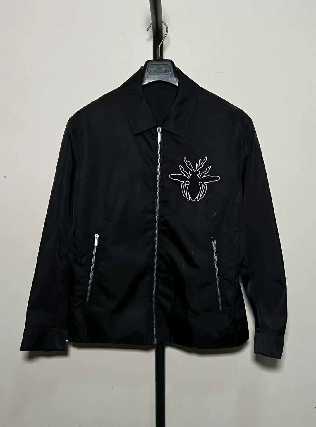 Dior black embroidered logo bee zip jacket Size US L / EU 52-54 / 3 - 1 Thumbnail