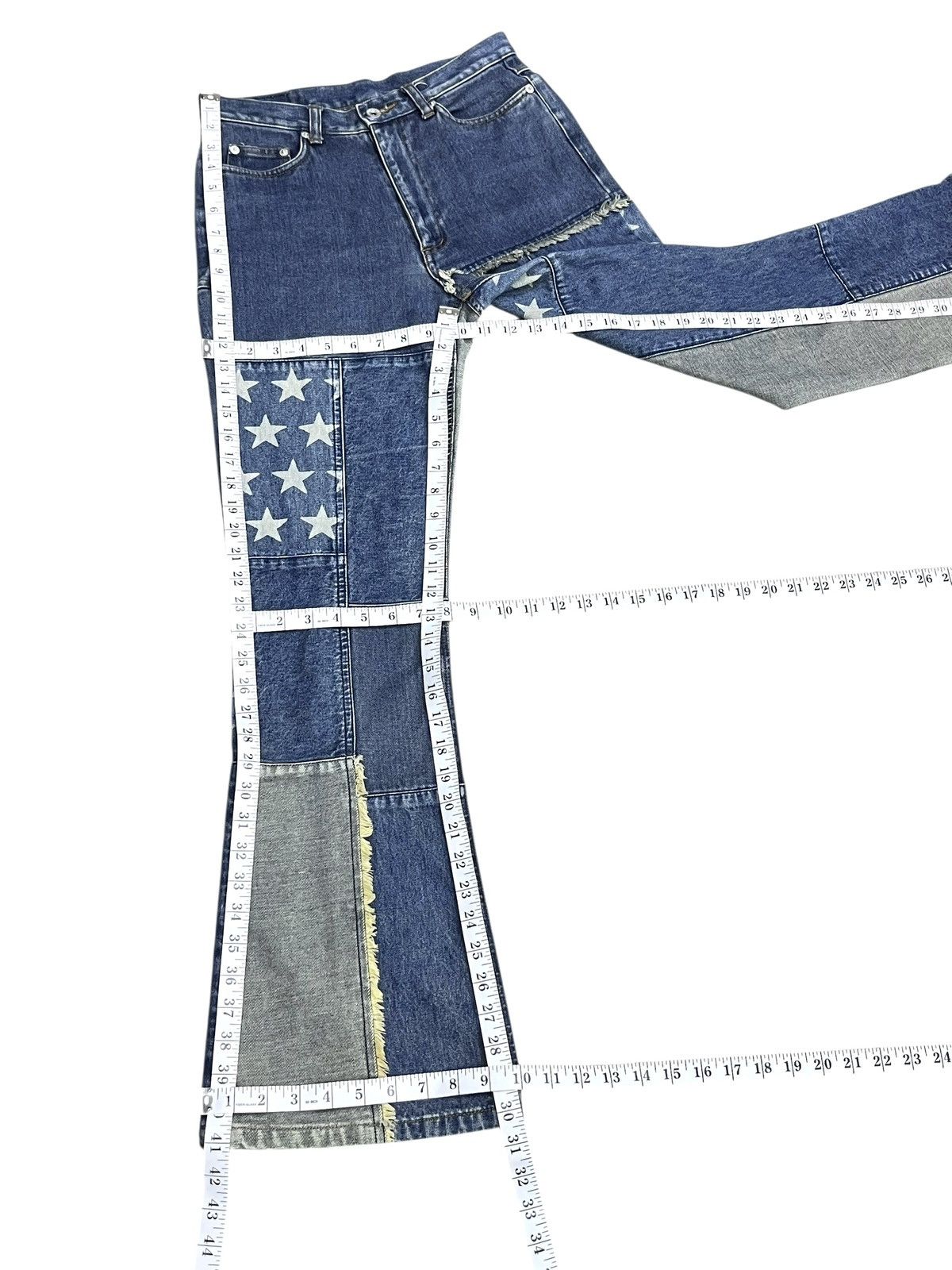 Hysteric Glamour 🔥Vtg Back & Forth Patchwork Star Flare Jeans Hysteric Style Size 27" / US 4 / IT 40 - 11 Thumbnail