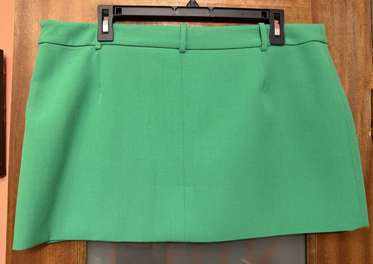 Zara Zara Woman Bright Green Lined Very Mini Skirt Split Hem Size 36" / US 14 / IT 50 - 9 Thumbnail