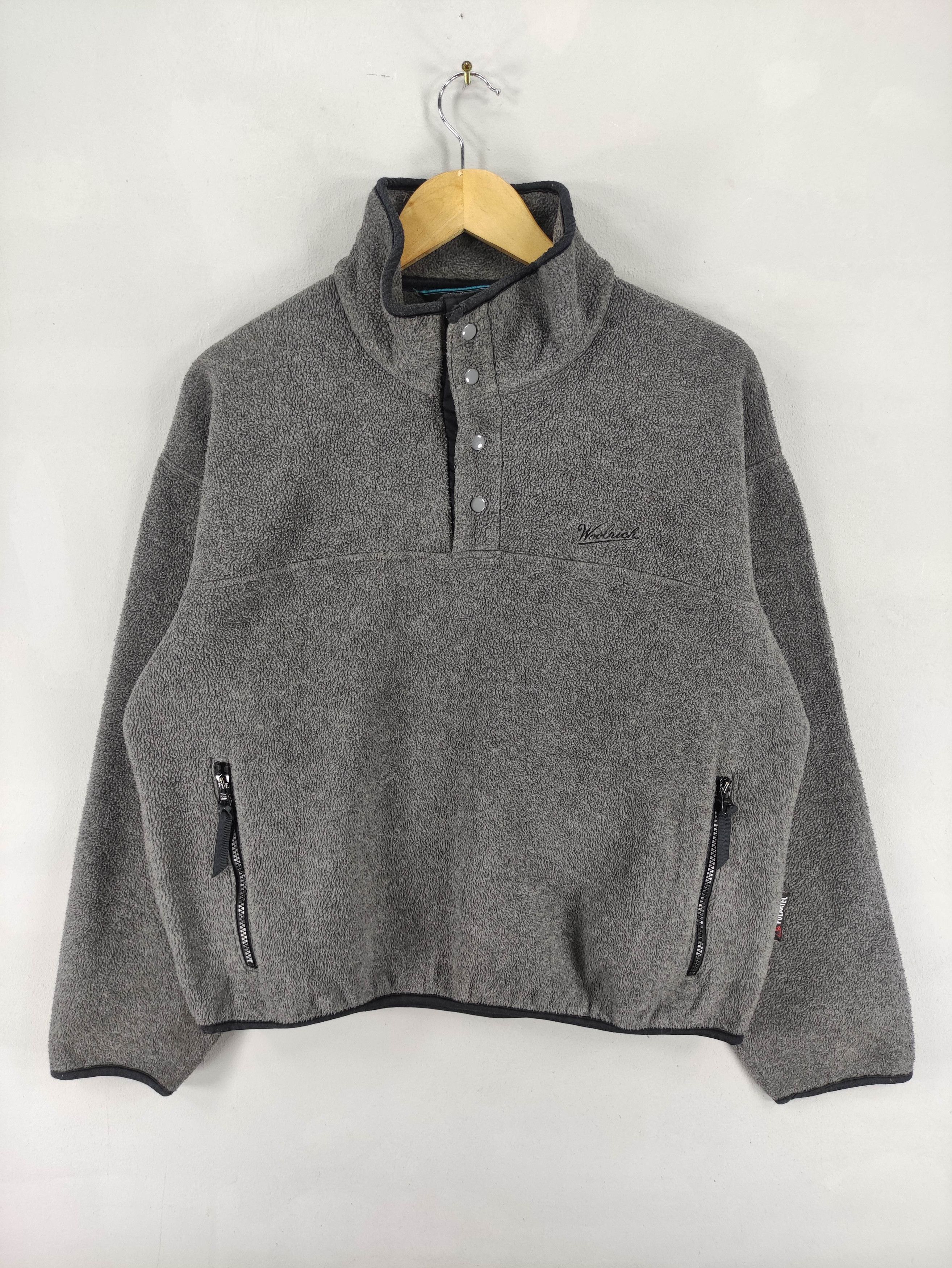 Woolrich Woolen Mills Vintage Woolrich Fleece Sweater Jumper Half Snap Button Size US L / EU 52-54 / 3 - 1 Thumbnail