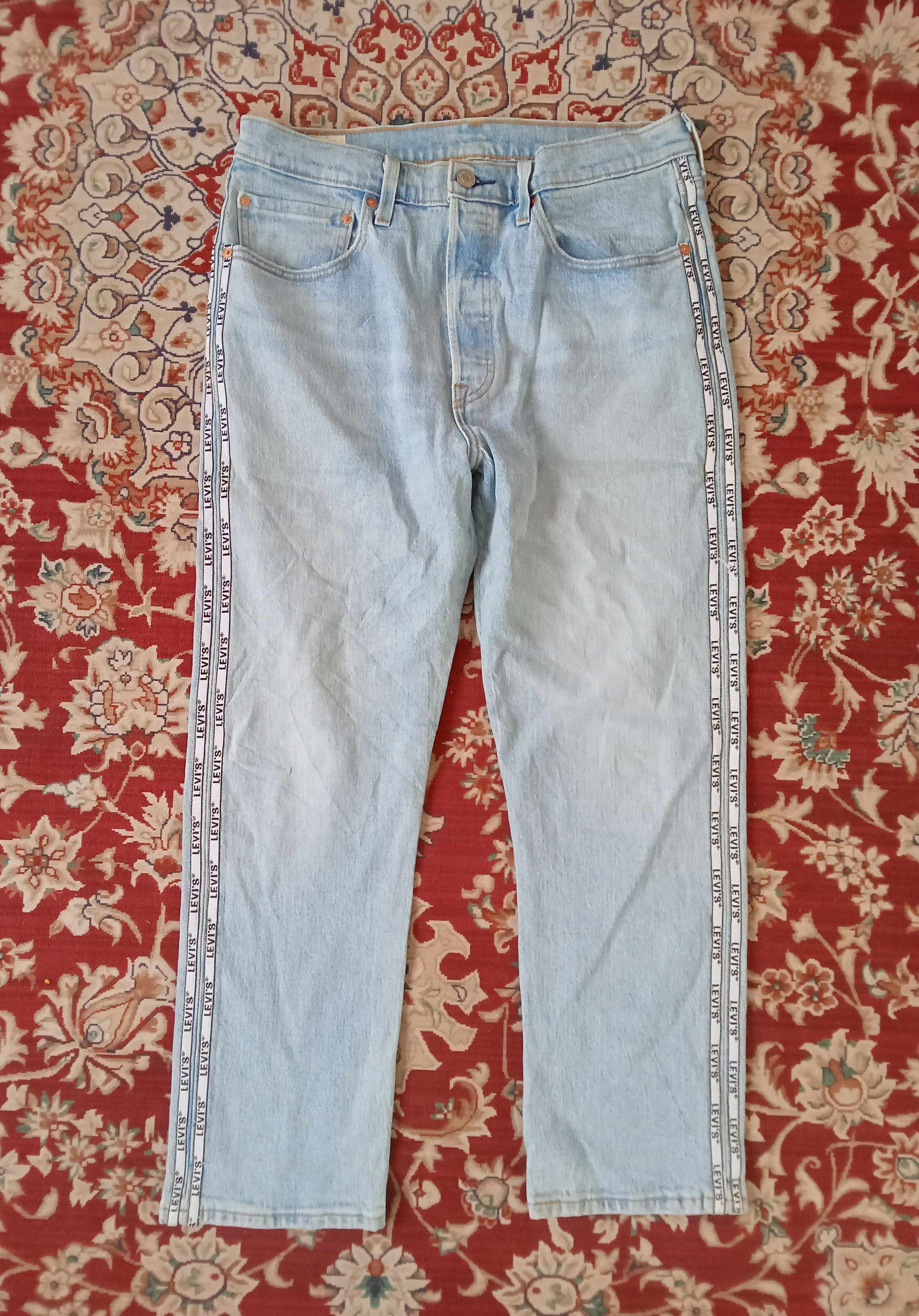 Levi's 501 Premium With Spell Out Side Tapes Jeans