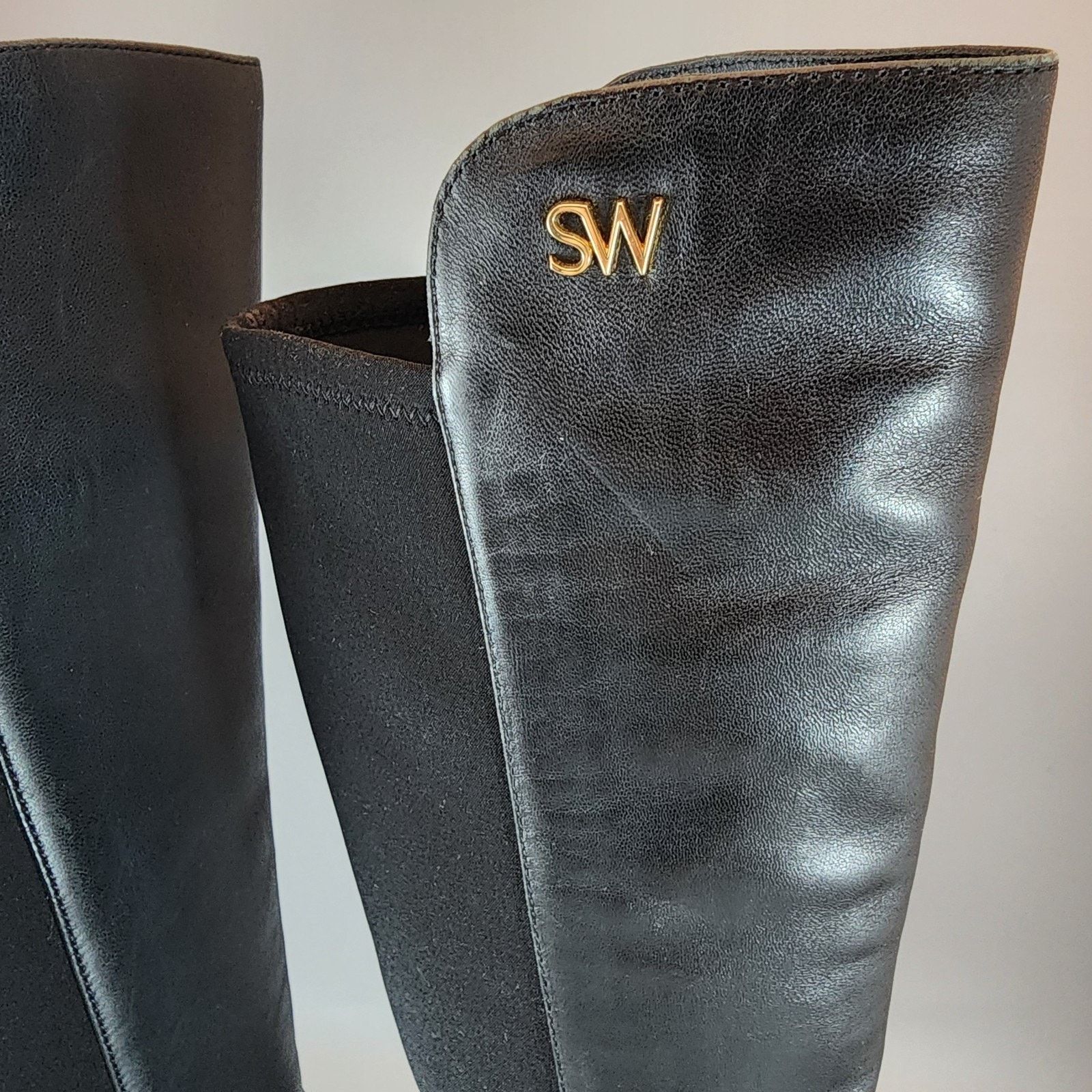 Stuart Weitzman Stuart Weitzman Harper 60 Over the Knee Boots Sz 6.5 Leather Size US 6.5 / IT 36.5 - 4 Thumbnail
