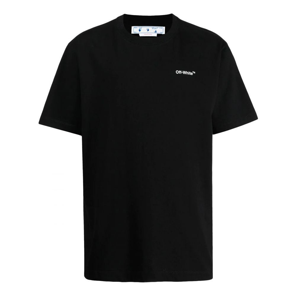 Off-White o1gr1nt1124 Wave Diag Slim S/S T-Shirt in Black Size US XS / EU 42 / 0 - 1 Thumbnail