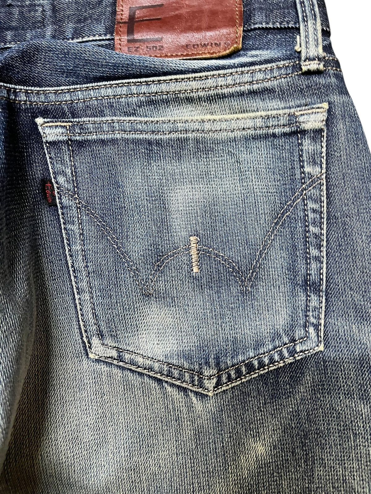 Edwin Vintage Edwin 502 E-Function Baggy Mudwash Whiskers Denim Size US 33 - 9 Thumbnail