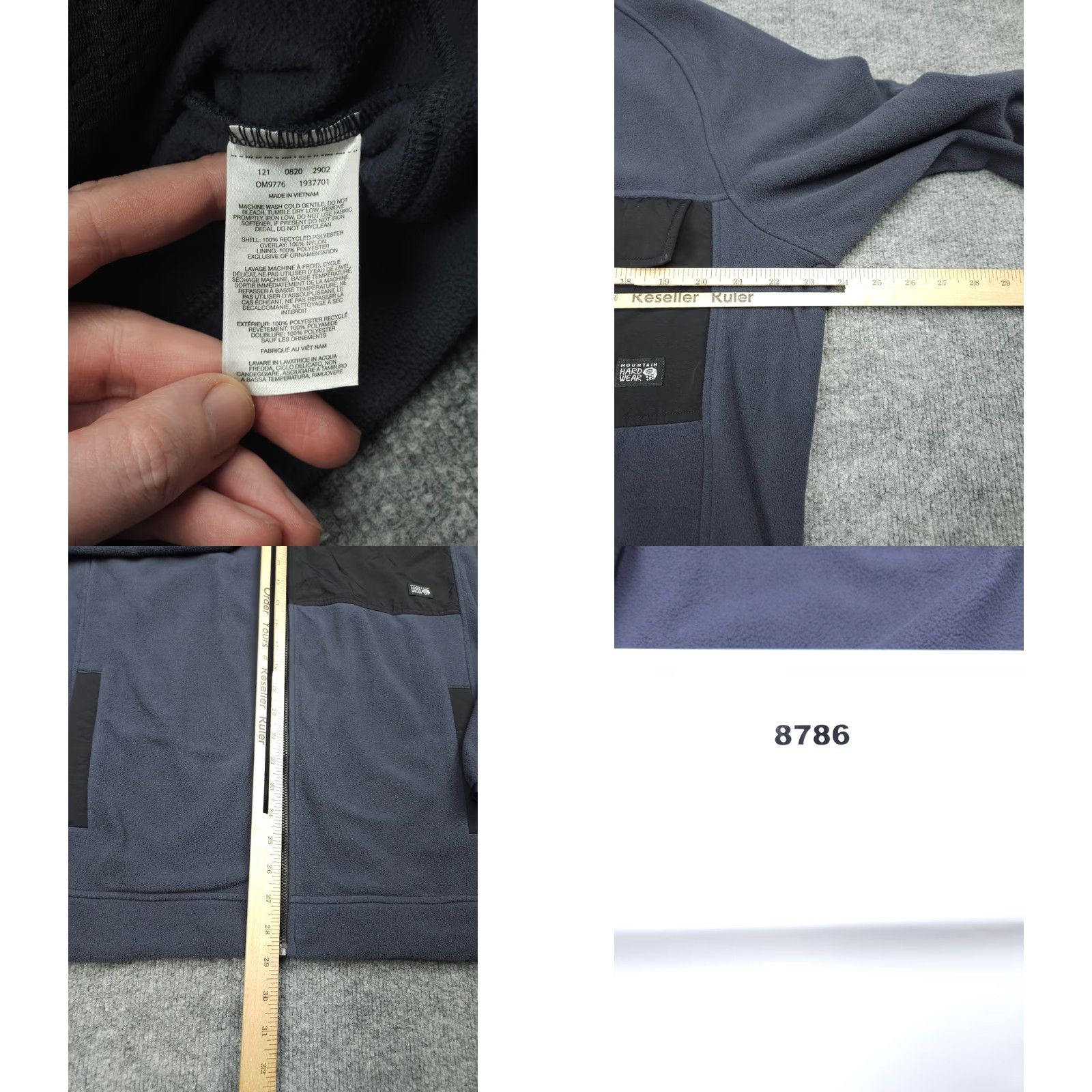 Mountain Hardwear Mountain Hardwear Unclassic LT Jacket Mens Large Blue Black Full Zip Fleece Size US L / EU 52-54 / 3 - 8 Thumbnail