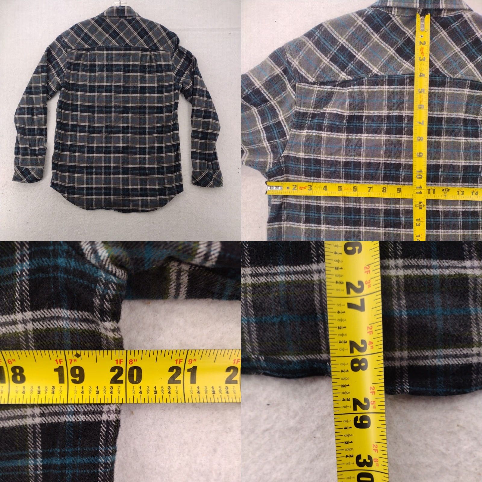 Nike Nike Shirt Mens Small Blue Plaid Flannel Button-Up Size US S / EU 44-46 / 1 - 8 Thumbnail