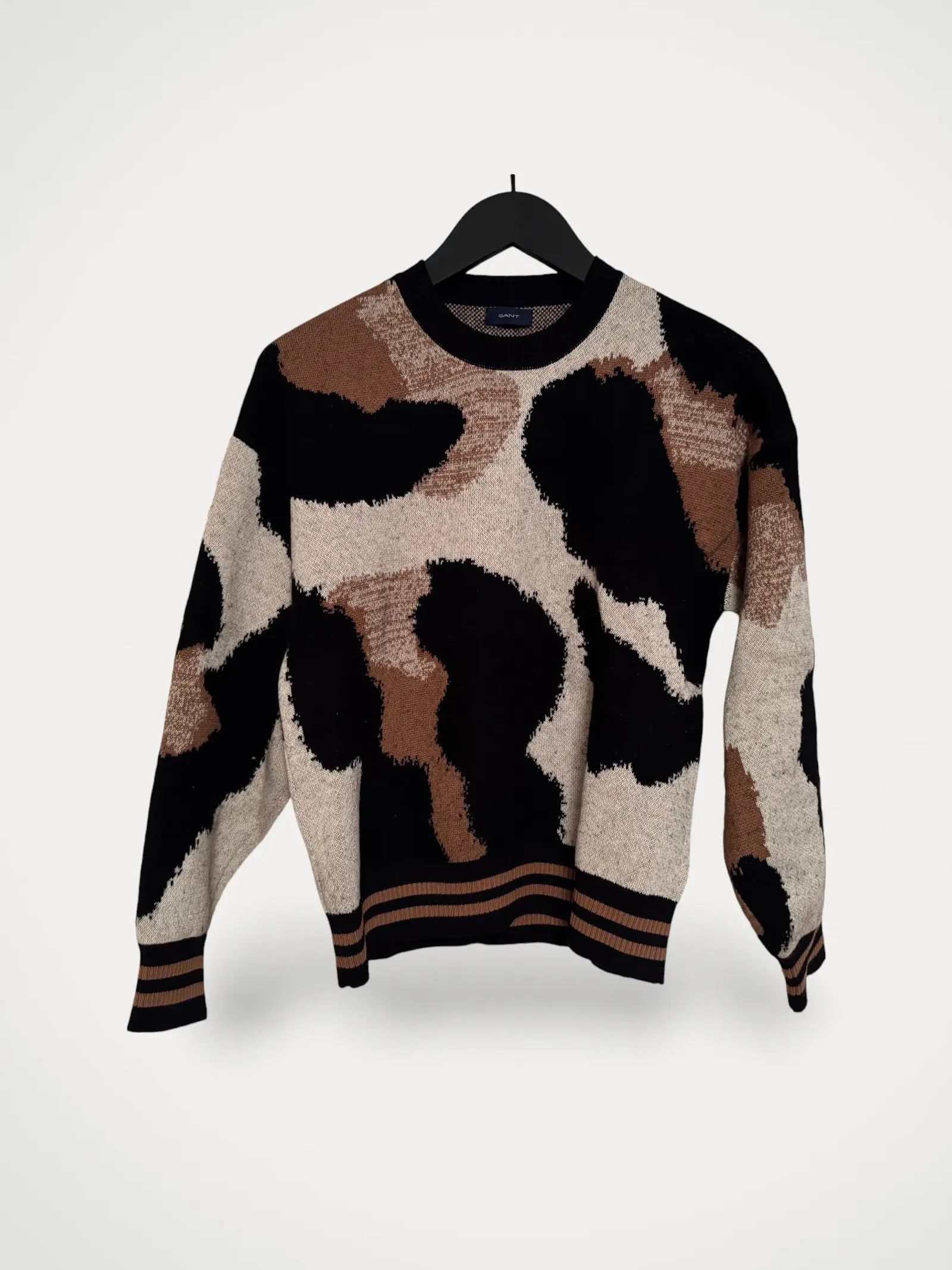 Gant Gant D2 Leopard Intarsia Crew Neck Sweater Size S / US 4 / IT 40 - 1 Thumbnail