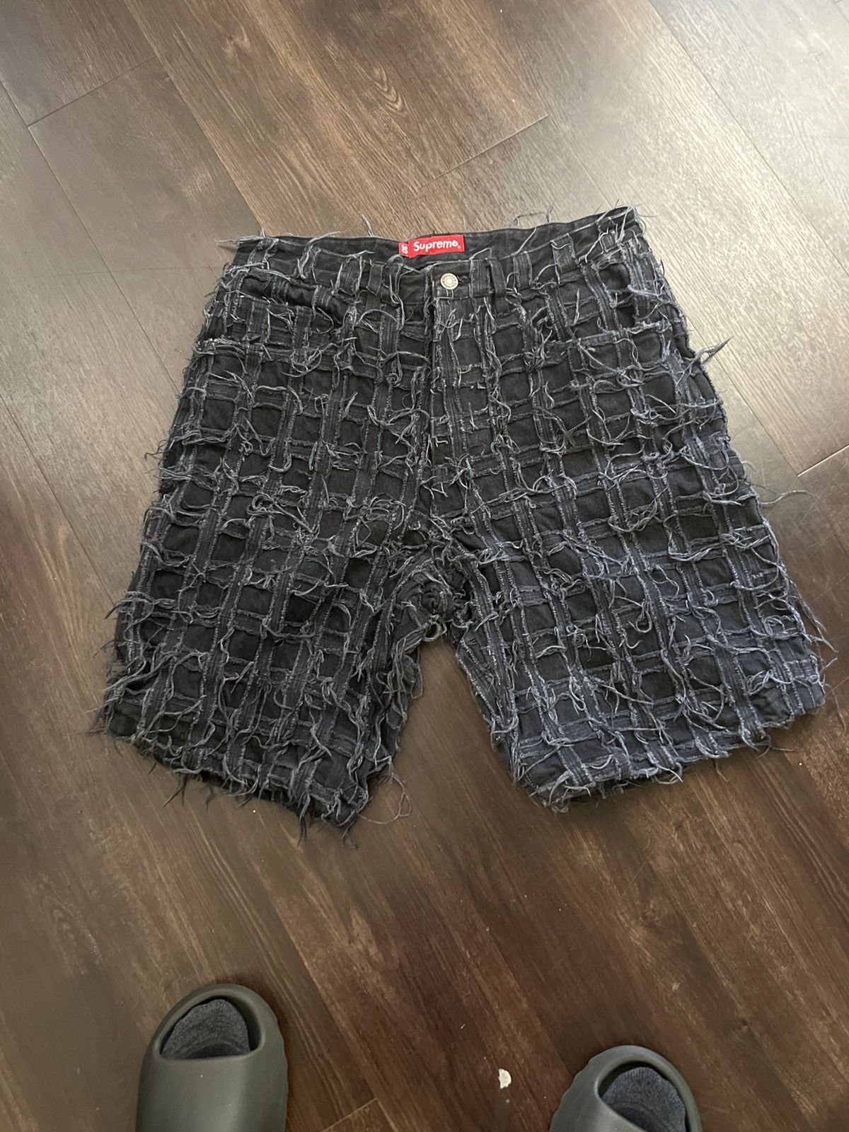 Supreme Frayed Patchwork Baggy Denim Short | Grailed