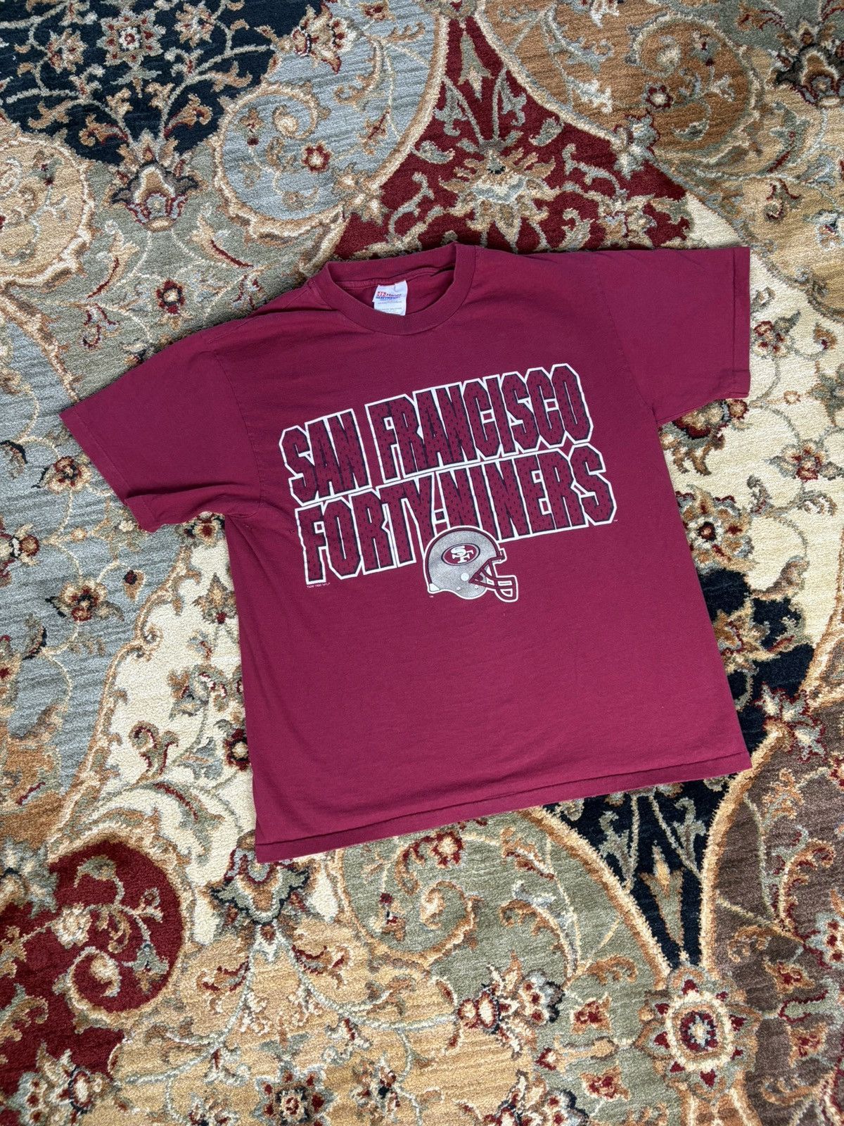 NFL × Vintage Vintage 1996 San Francisco 49rs Hanes Tshirt Size US L / EU 52-54 / 3 - 2 Thumbnail