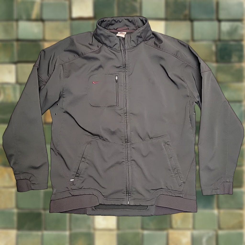 Nike Nike Jacket Mens L Gray TEAM Softshell Full Zip Fleece Lined Embroidered Swoosh Size US L / EU 52-54 / 3 - 1 Thumbnail