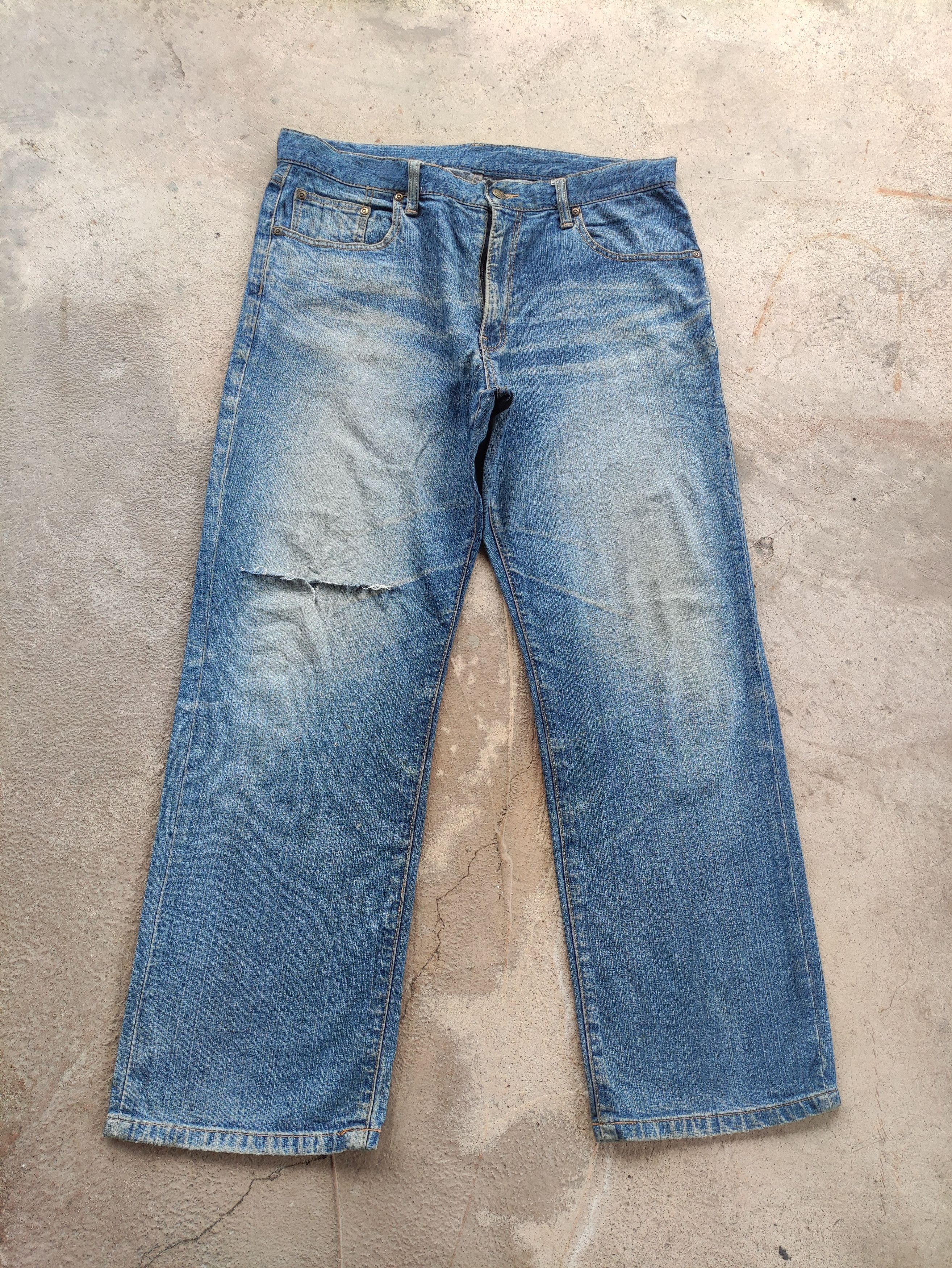 Japanese Brand Vintage Japanese Jean Baggy Denim Distressed Faded Size US 36 / EU 52 - 1 Thumbnail