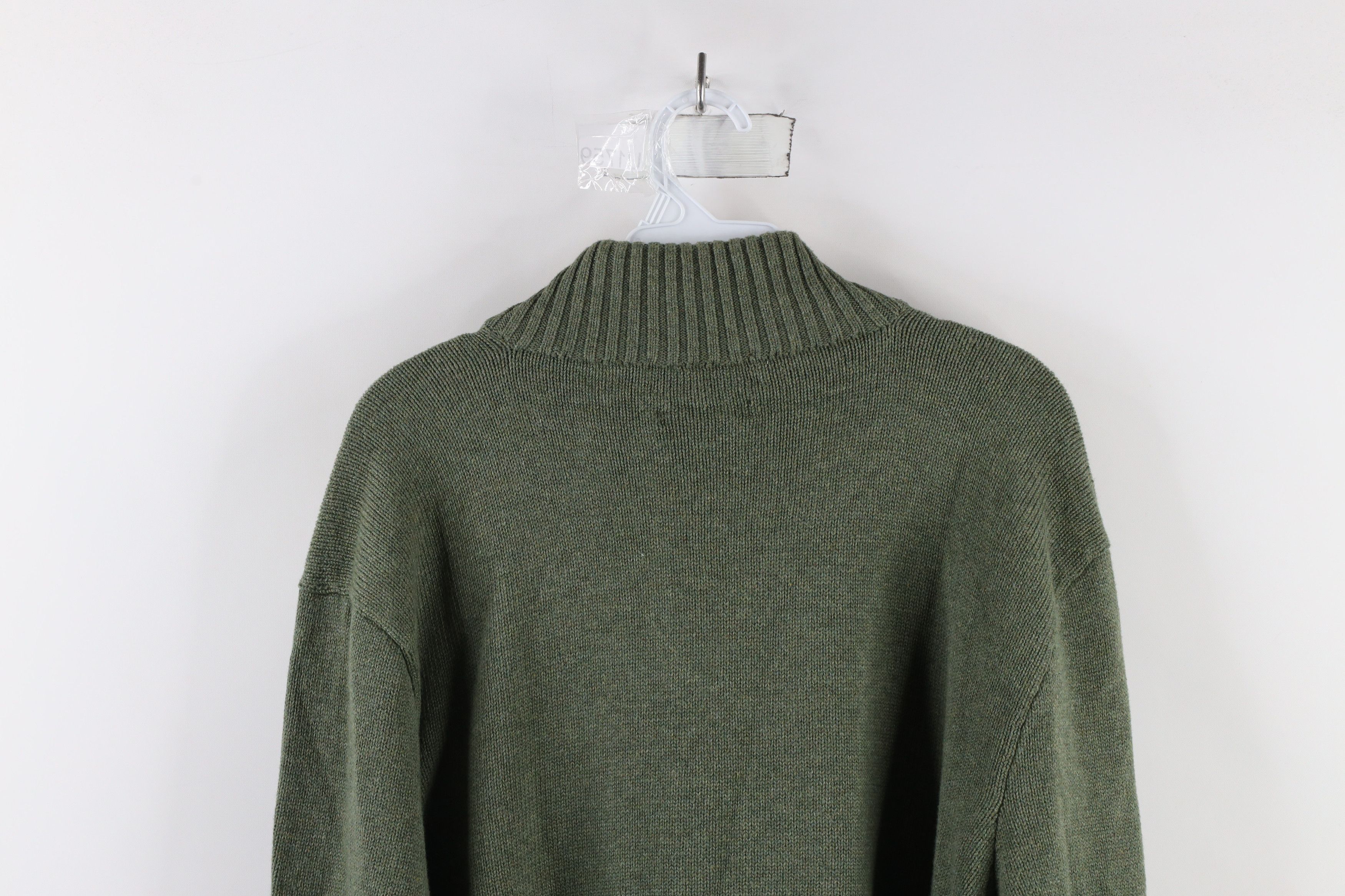 Polo Ralph Lauren Vintage 90s Ralph Lauren Ribbed Knit Half Zip Sweater Green Size US XL / EU 56 / 4 - 7 Thumbnail