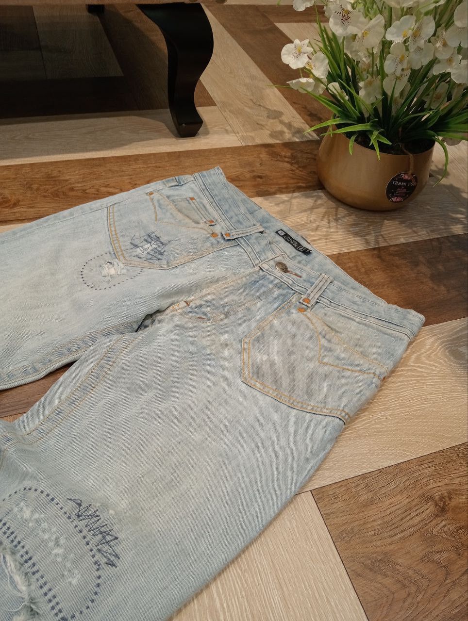 If Six Was Nine JAPANESE CUSTOM CULTURE FLARED JEANS Size US 33 - 5 Thumbnail