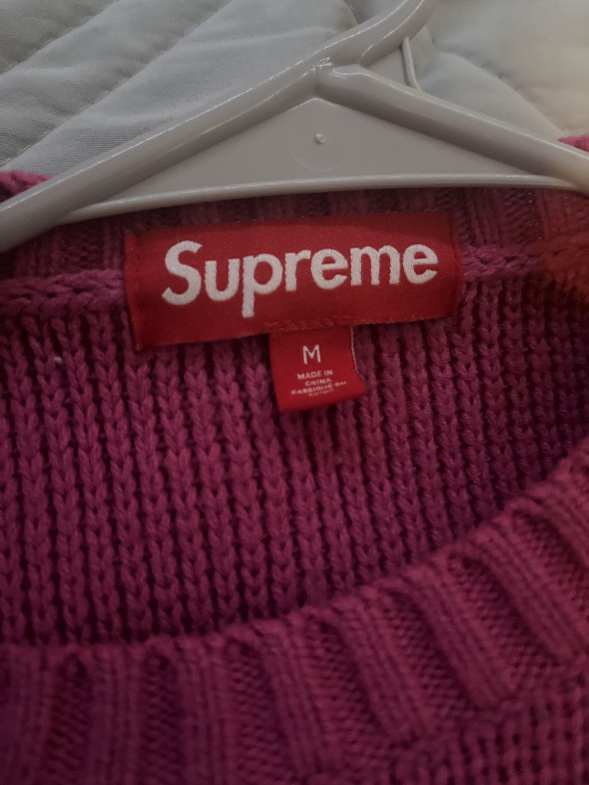 Supreme Supreme Pink Knit Sweater Size US M / EU 48-50 / 2 - 2 Thumbnail