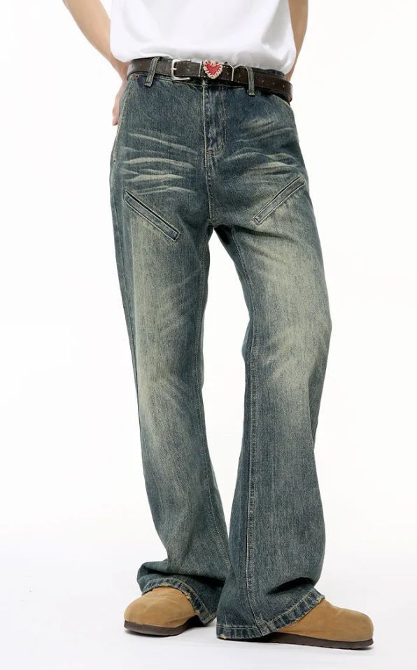Japanese Brand × Jean Male Jeans Vintage Washing Straight Denim Size US 31 - 2 Thumbnail