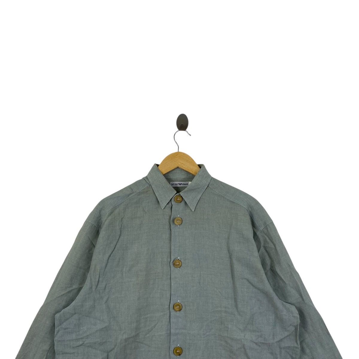 Emporio Armani EMPORIO ARMANI Italian Brand Grey Button Up Casual Shirt Size US L / EU 52-54 / 3 - 2 Thumbnail