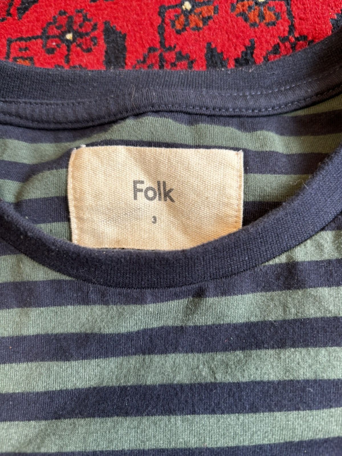 Folk Folk stripe long sleeve tee Size US M / EU 48-50 / 2 - 4 Thumbnail
