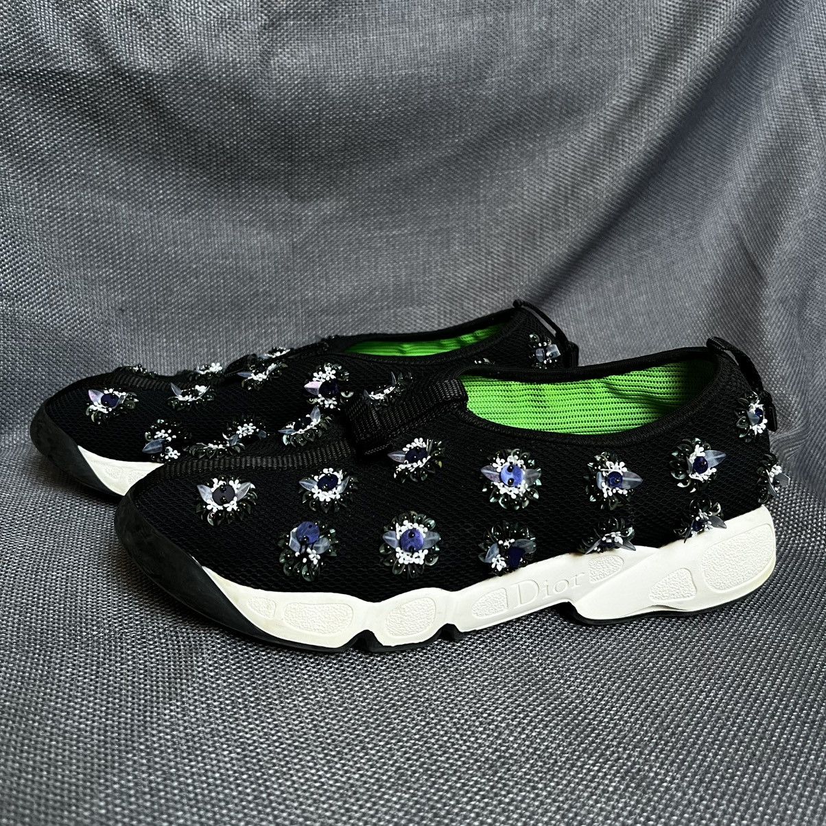 Dior Dior Fusion Embellished Mesh Sneakers Black Size US 8 / IT 38 - 1 Thumbnail