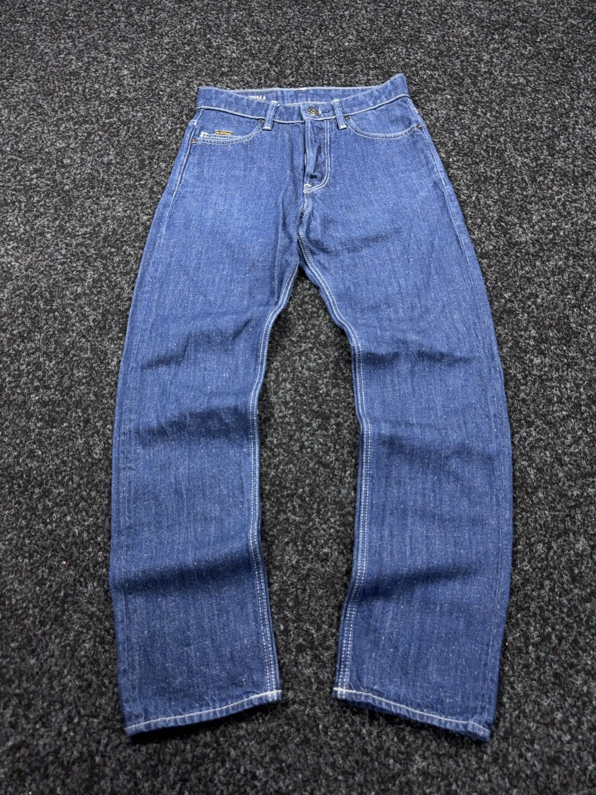 G-Star Vintage 00s Y2K G-Star RAW Triple A Straight Dark Blue Jeans Size 26" / US 2 / IT 38 - 1 Thumbnail
