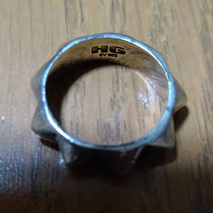 Hysteric Glamour .925 Silver Studded Ring Size ONE SIZE - 4 Thumbnail