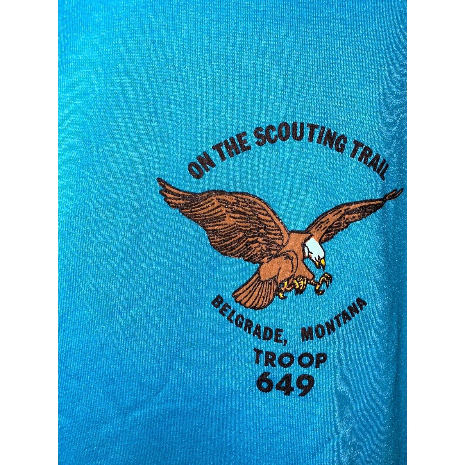 Jerzees Vintage Boy Scout Shirt Scouting Trail Belgrade Troop 649 Size US L / EU 52-54 / 3 - 3 Thumbnail