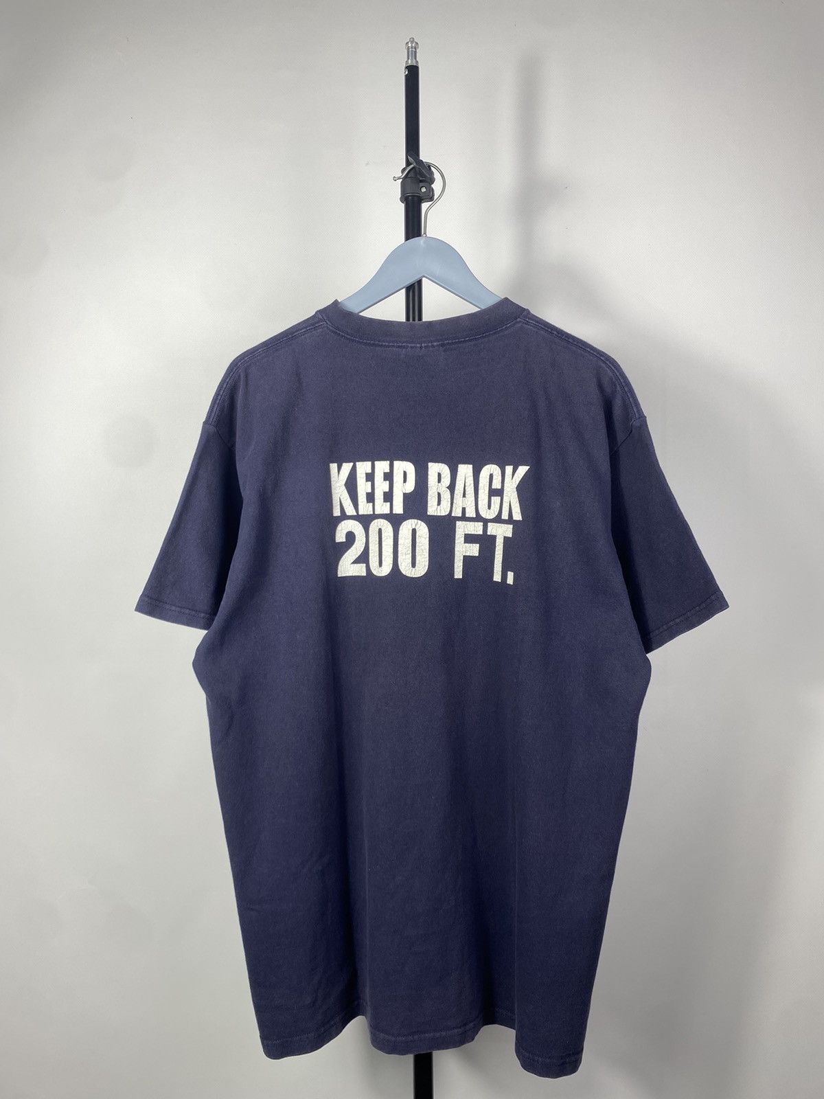 Lee × Vintage Vintage 90s Lee faded Fire New York KEEP BACK 200FT T shirt Size US L / EU 52-54 / 3 - 7 Thumbnail