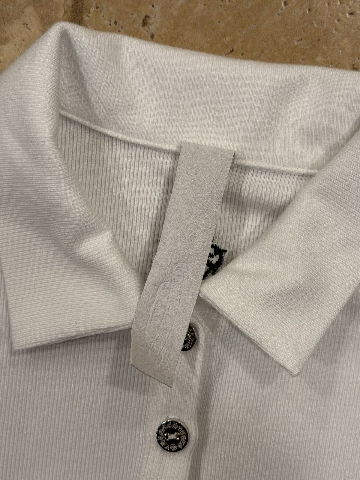 Chrome Hearts Chrome Hearts Polo Y NOT Dagger Embroidered White Dress Size L / US 10 / IT 46 - 9 Thumbnail