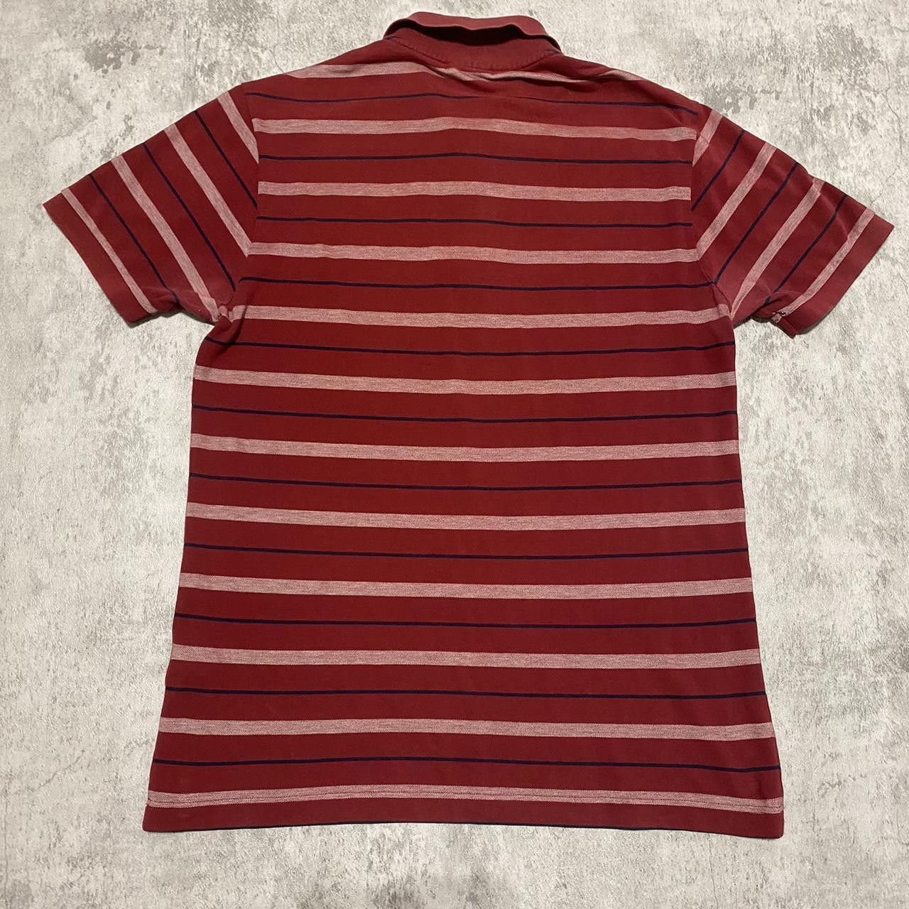 Lacoste 2000s y2k Burgundy striped Lacoste polo shirt Size US M / EU 48-50 / 2 - 2 Thumbnail