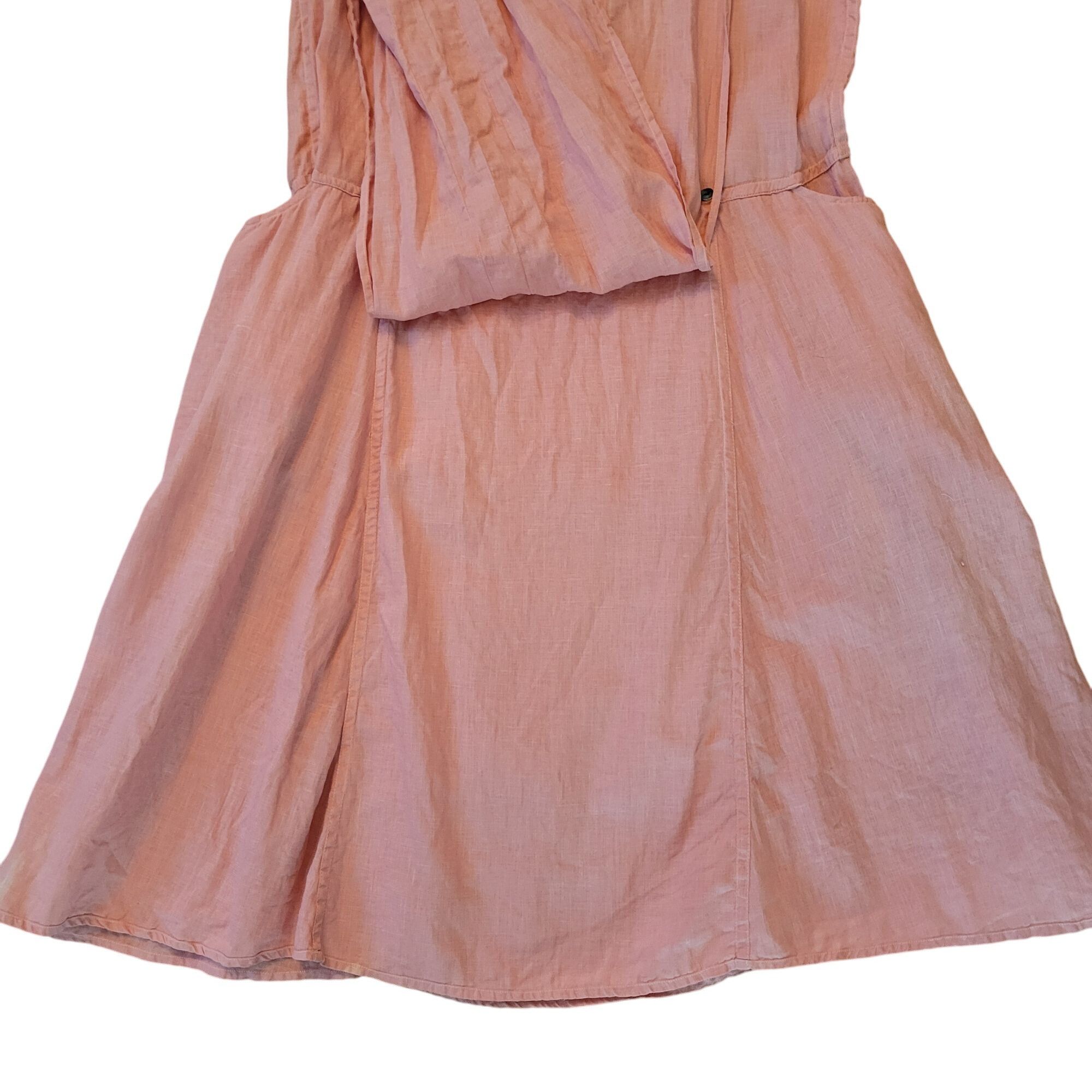 FLAX Flax Angelheart S Pink Linen Apron Dress Lagenlook Country H Size S / US 4 / IT 40 - 3 Thumbnail