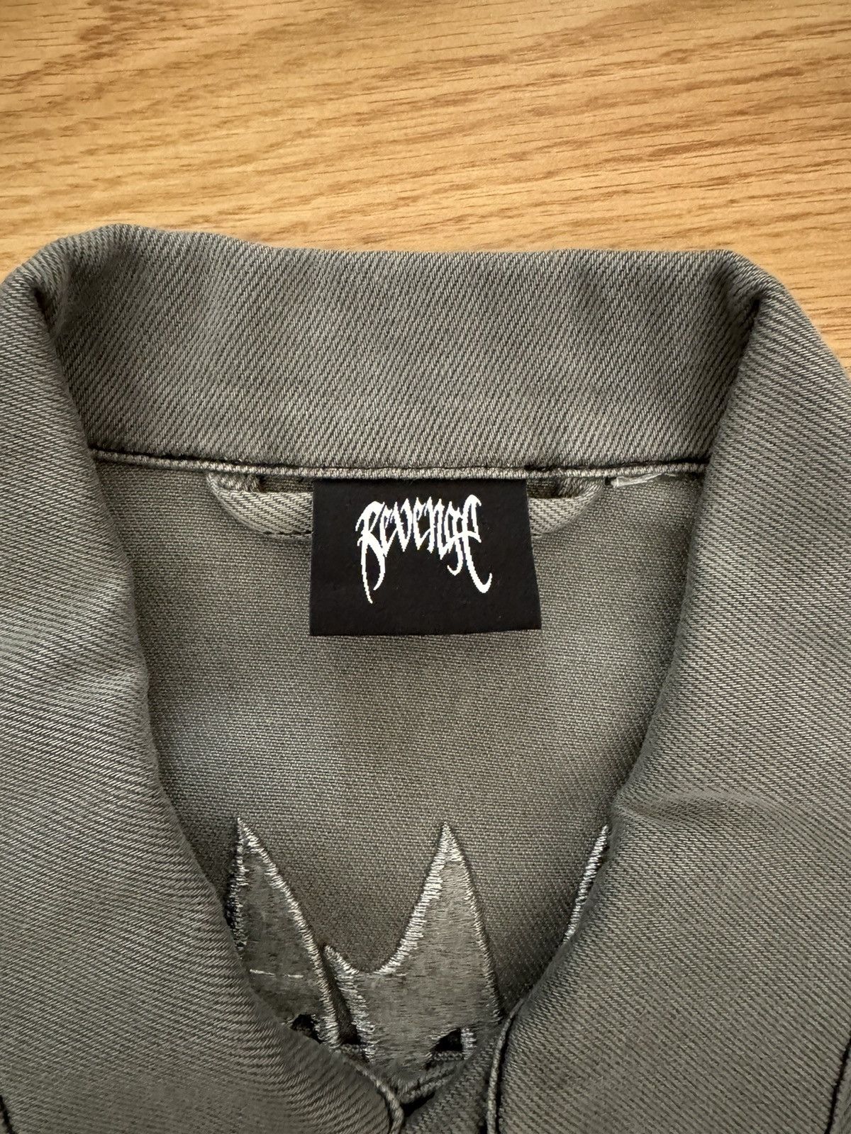 Revenge Revenge Grey Embroidered Denim Jacket Size US L / EU 52-54 / 3 - 4 Thumbnail