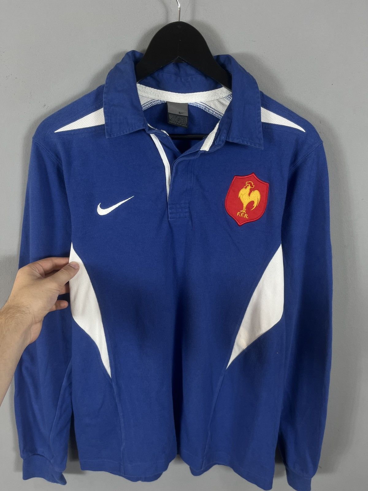 Nike Vintage Nike France Rugby Union Jersey Long Sleeve Shirt Size US M / EU 48-50 / 2 - 3 Thumbnail