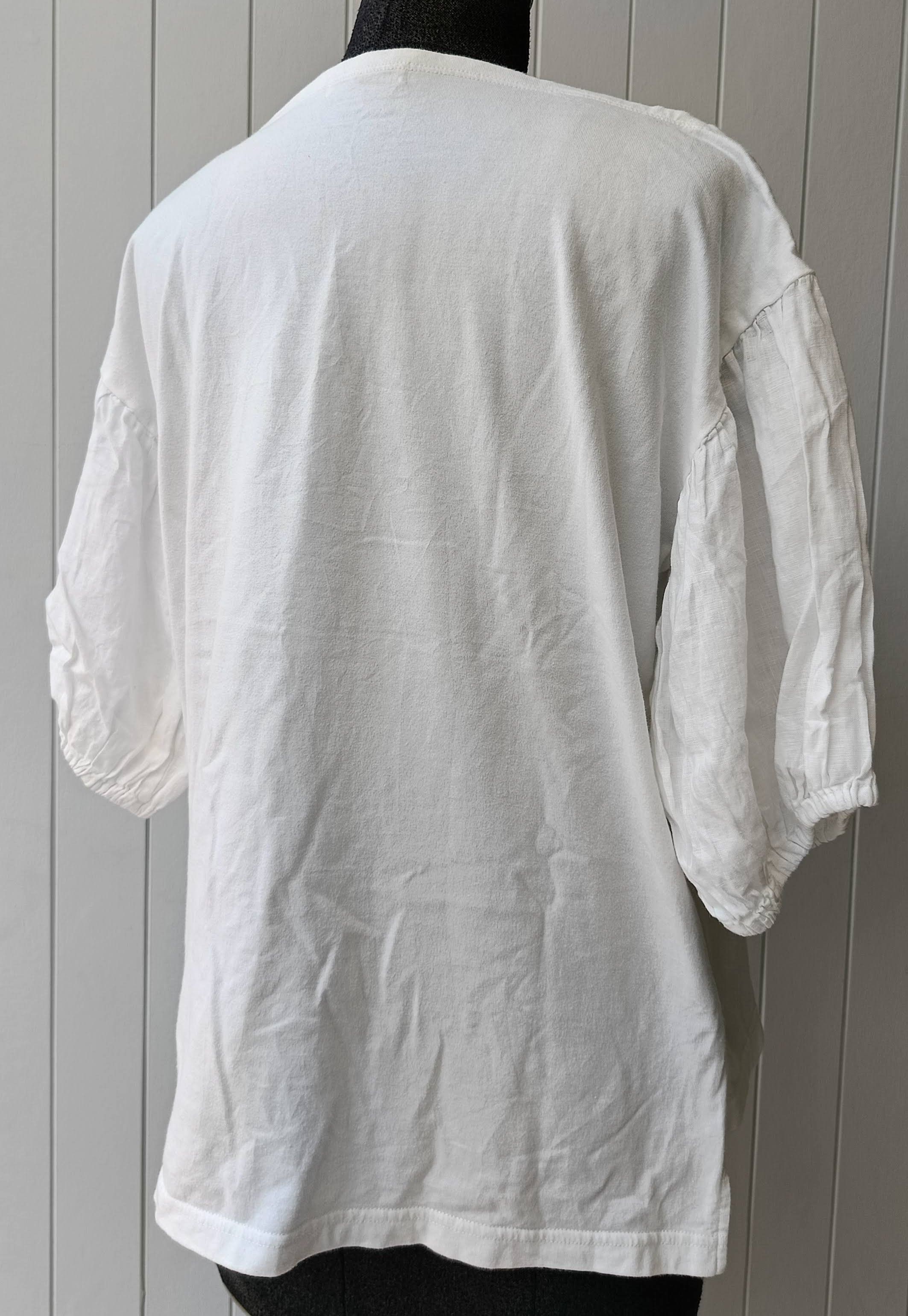 Issey Miyake × Tsumori Chisato Tsumori Chisato 2 by ISSEY MIYAKE white linen sleeve tshirt Size XS / US 0-2 / IT 36-38 - 6 Thumbnail