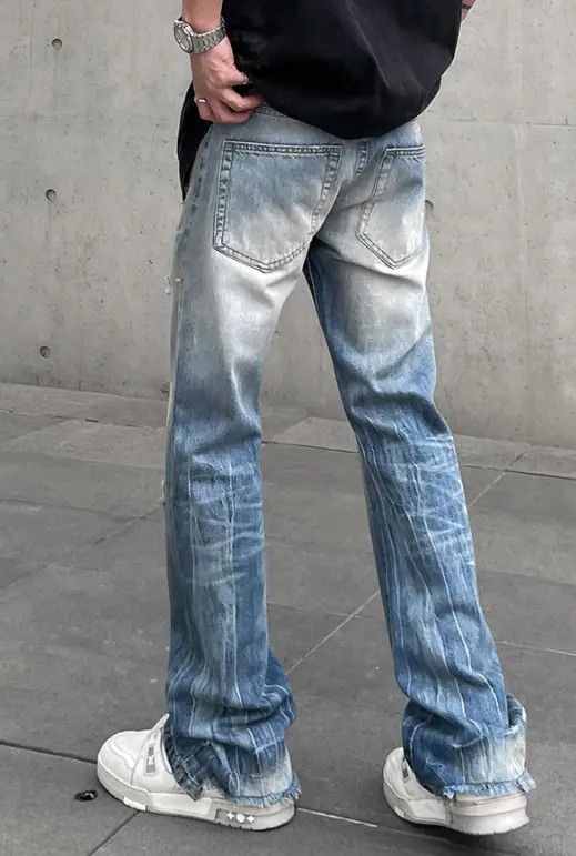 VIBE High Street Vintage Style Distress Jeans Size US 32 / EU 48 - 7 Thumbnail